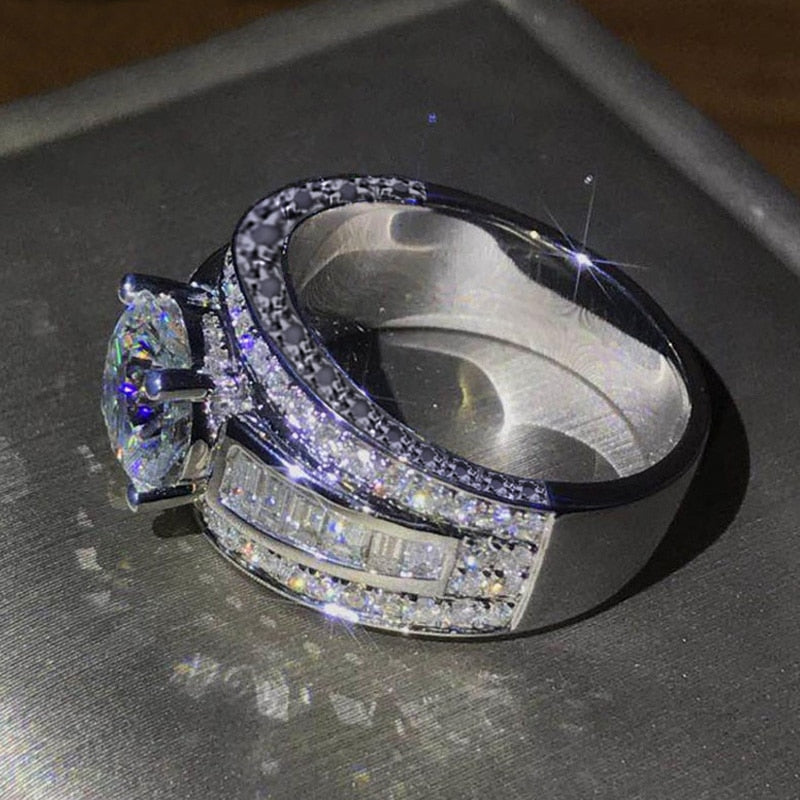 Luxury Wedding Rings with Brilliant Cubic Zirconia