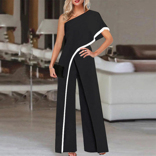 Elegant Rompers One Shoulder Jumpsuits