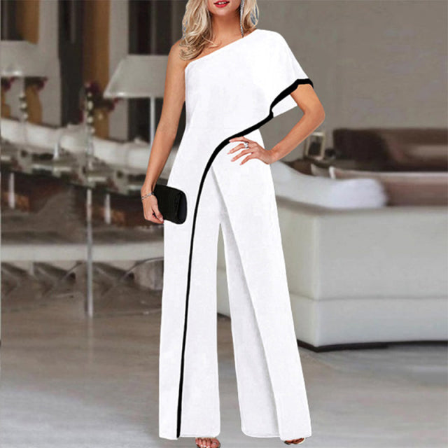 Elegant Rompers One Shoulder Jumpsuits