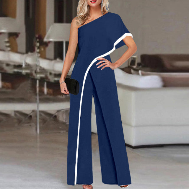 Elegant Rompers One Shoulder Jumpsuits