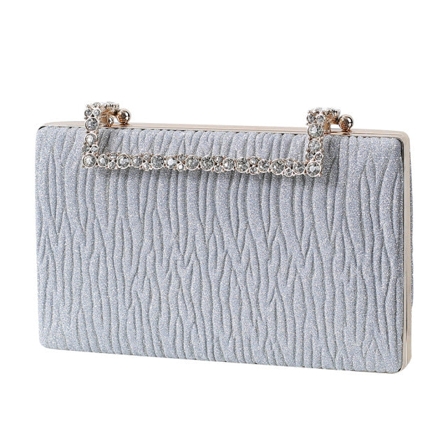 Luxury Diamonds Metal Chain Shoulder Clutch Bags