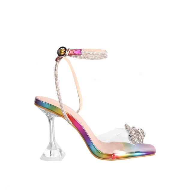 Summer 2022 Luxury Bomb Square Toe High Heeled Sandals