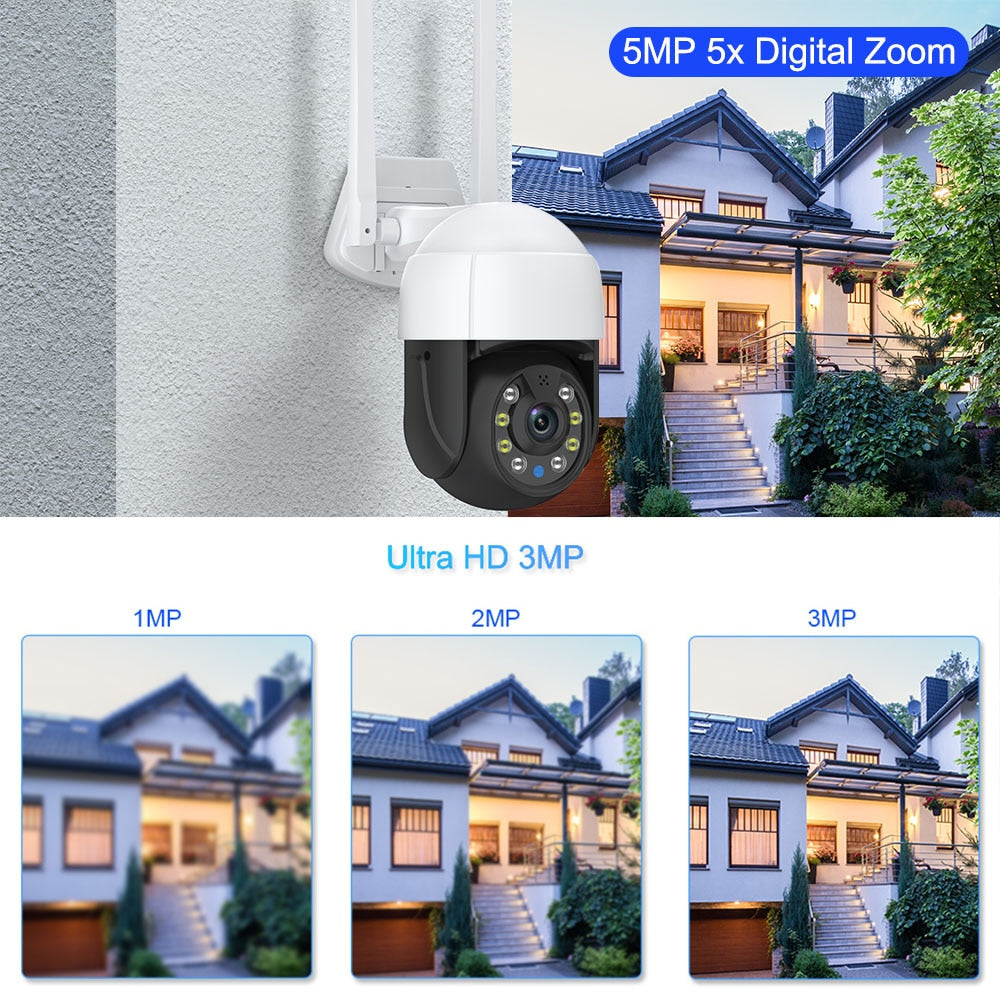 Wireless PTZ IP Camera Wifi 5MP/3MP Ultra HD Video