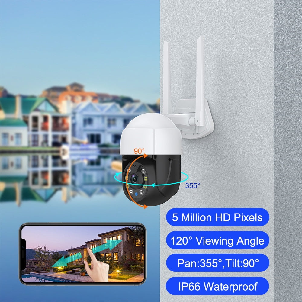 Wireless PTZ IP Camera Wifi 5MP/3MP Ultra HD Video