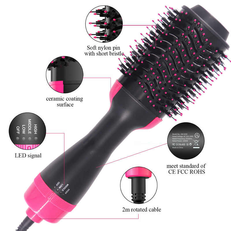 Hair Dryer Straightener Brush