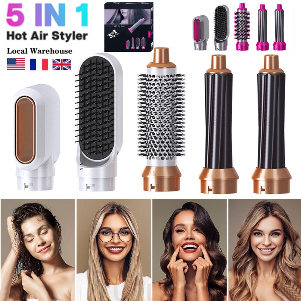 Hair Dryer Straightener Brush 5 In 1