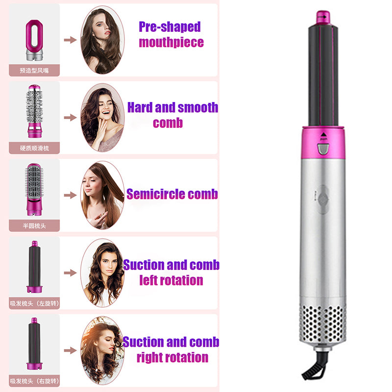 Hair Dryer Straightener Brush 5 In 1