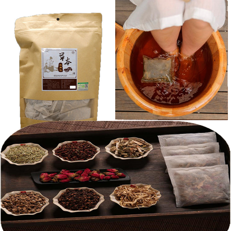 Foot bath bag wormwood saffron ginger bath powder for body health