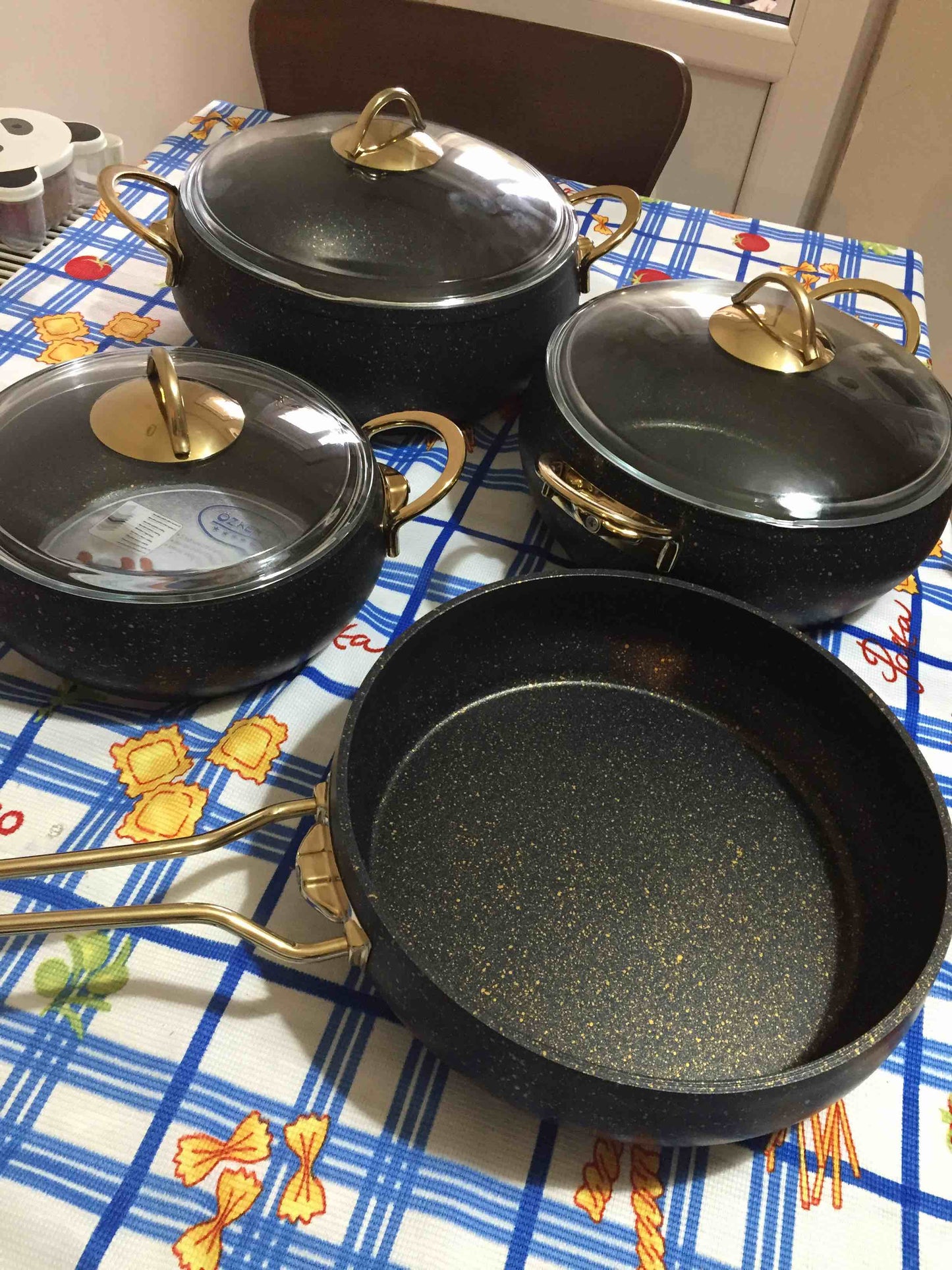 Made in Turkey High quality Granite non stick cooking pot Set of 4 Cookware